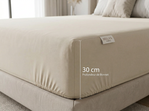 Lot Drap Housse 160x200 + 2 Taies 60x60 en 100 % Coton – Fabrication Portugaise