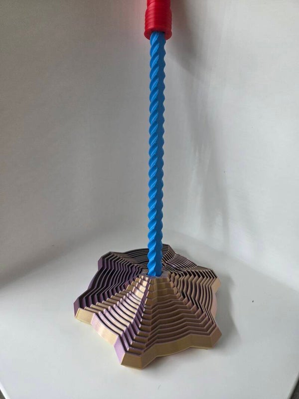 Hypnotiserende 3D Optische Illusie – Geometrische Tol & Kunstwerk