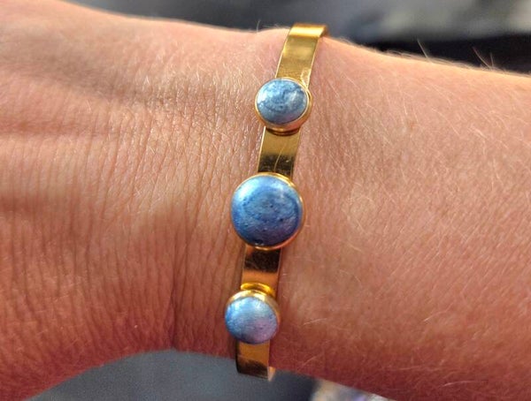 RVS Bangle Goud – Cosmic Blue