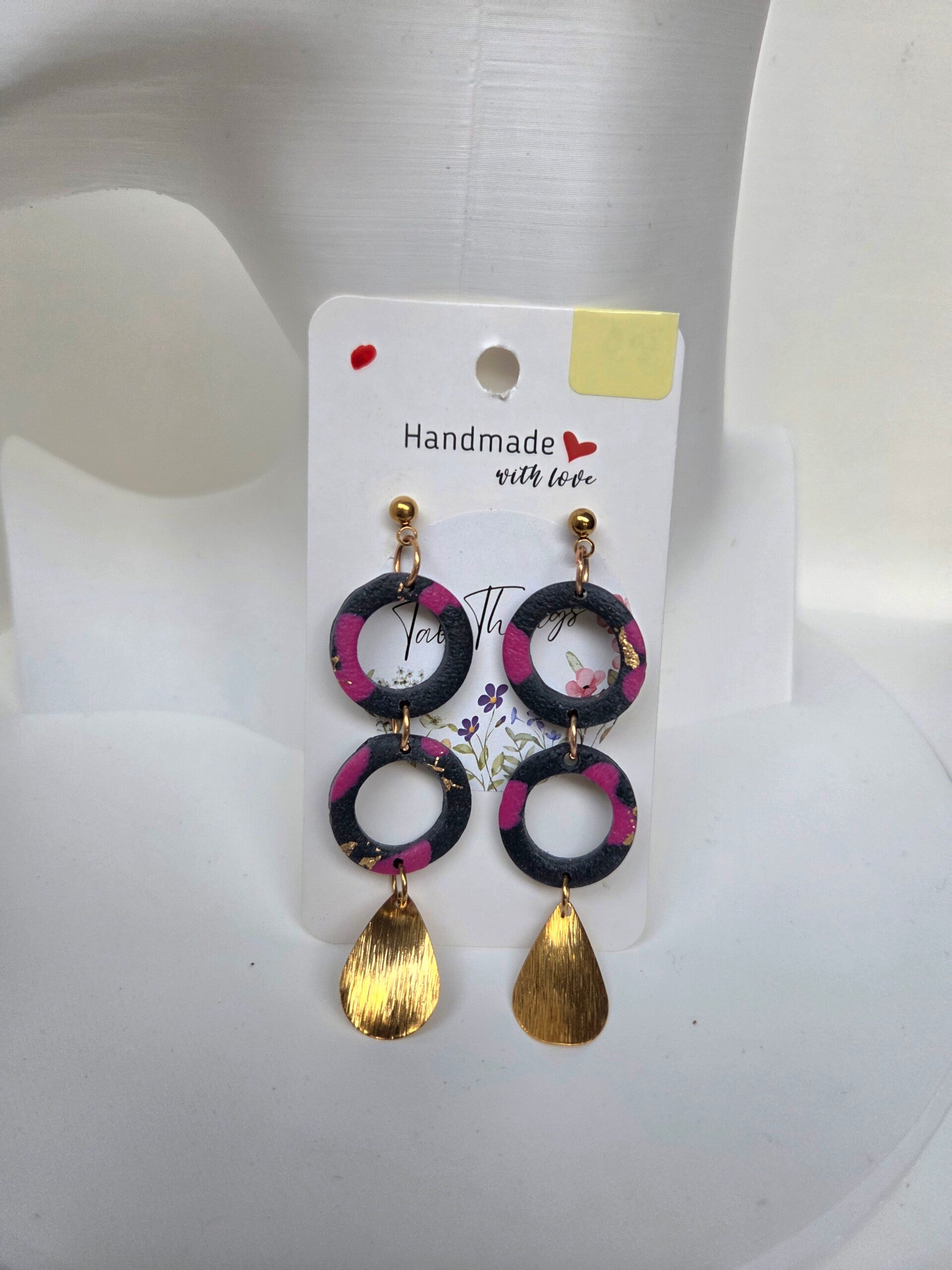 Magenta & Gold Leopard Rings