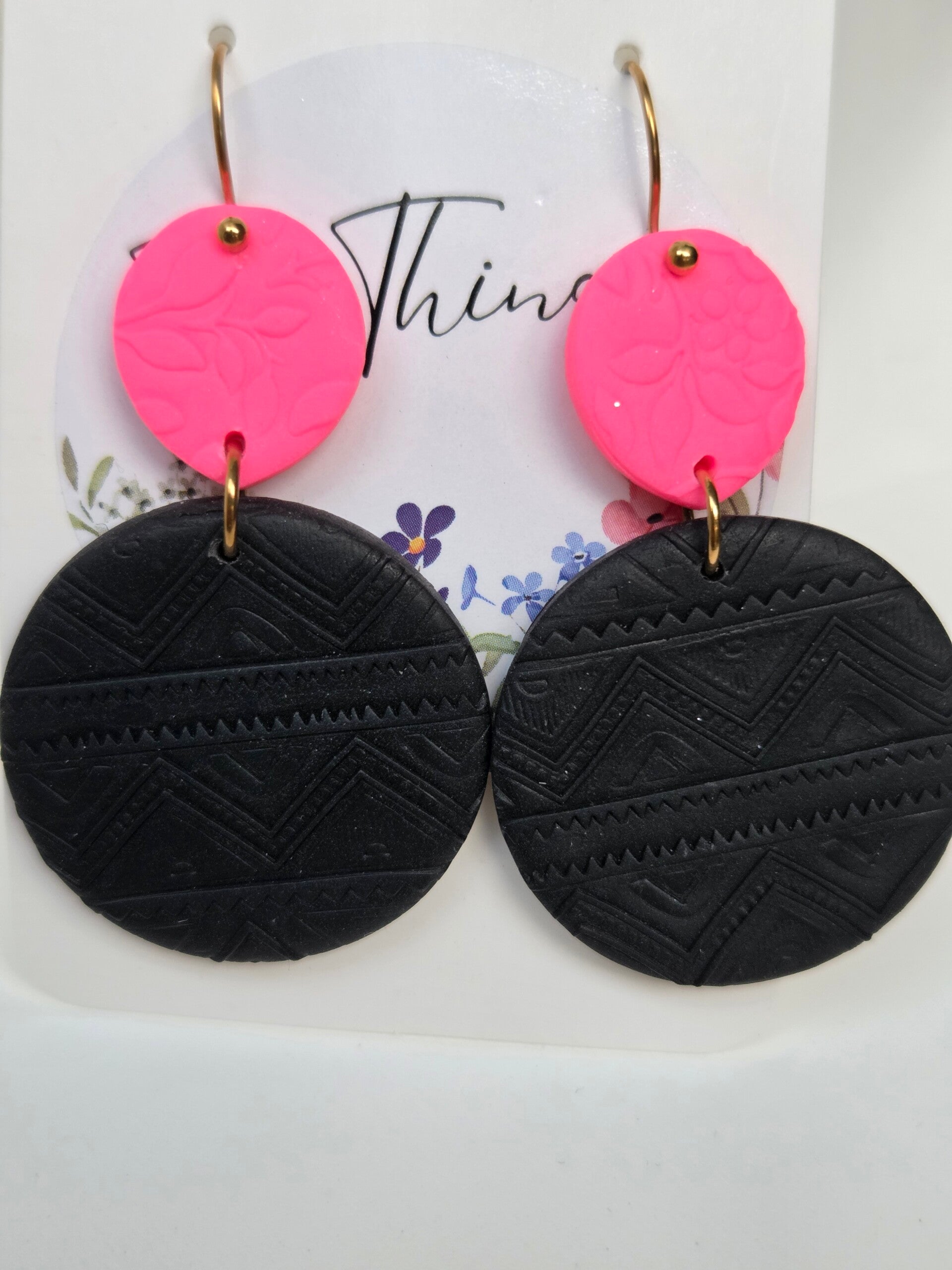 Neon Contrast Aztec Circles