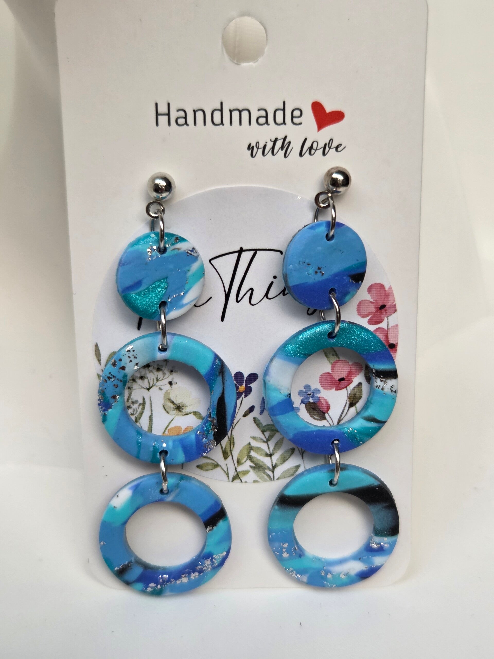 Ocean Swirl Triple Rings