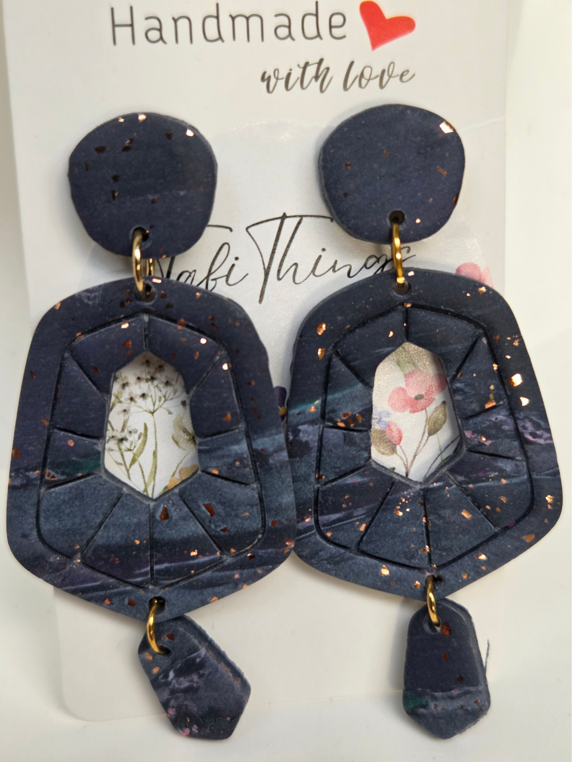 Midnight Copper Geometric Drop