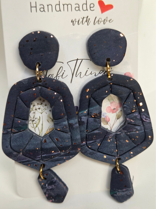 Midnight Copper Geometric Drop