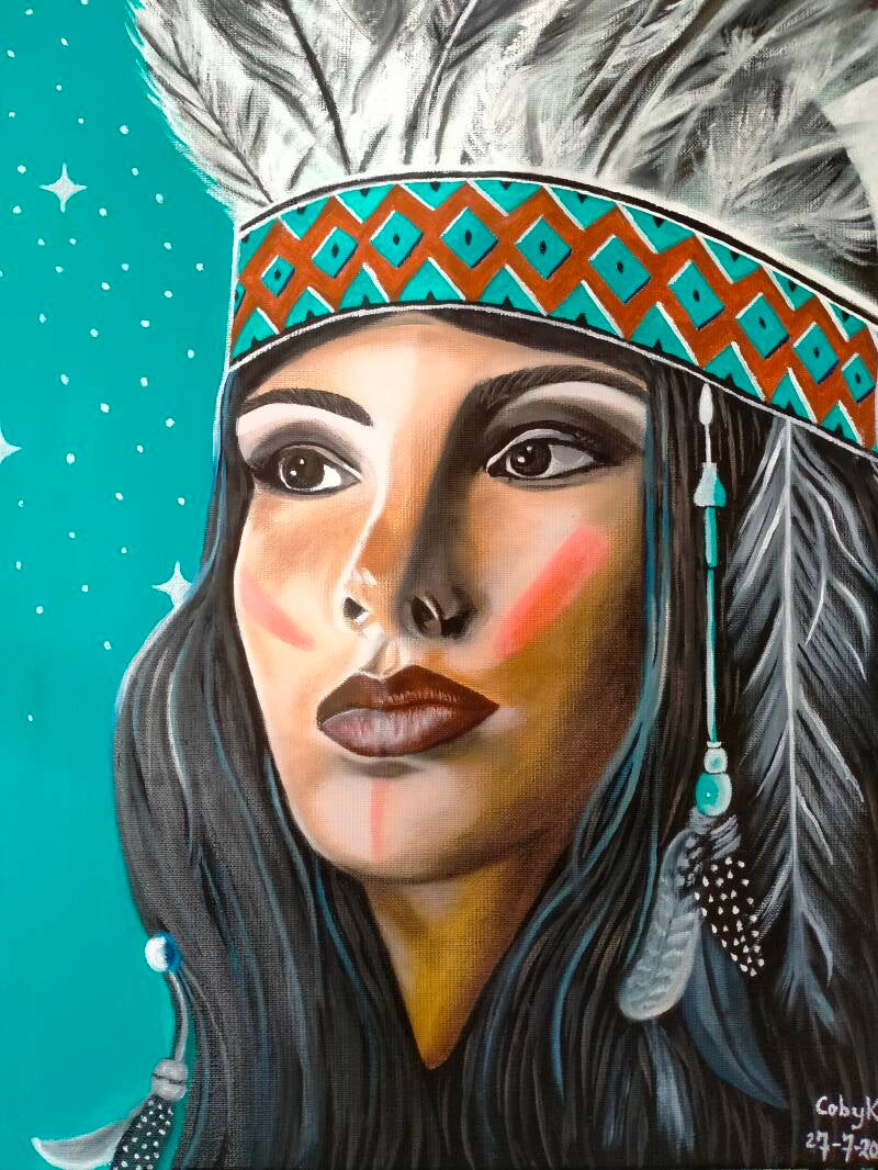 ArtGalleryCoby, Olieverf op linnen "Free Spirit"