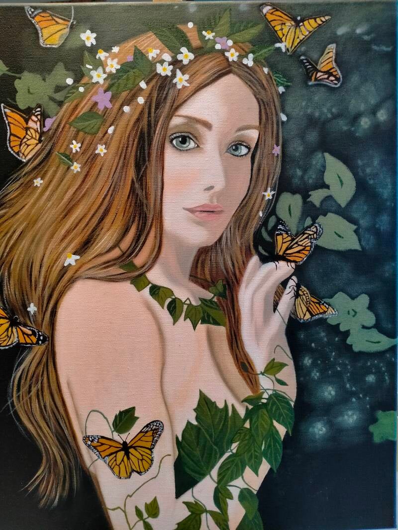 ArtGalleryCoby, Olieverf op linnen "Butterflies"