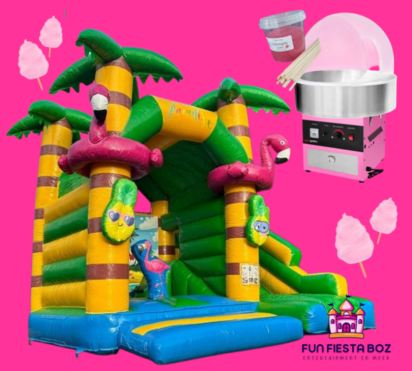 Pakket Fun Sweet: Springkussen Paradise & Suikerspinmachine Huren