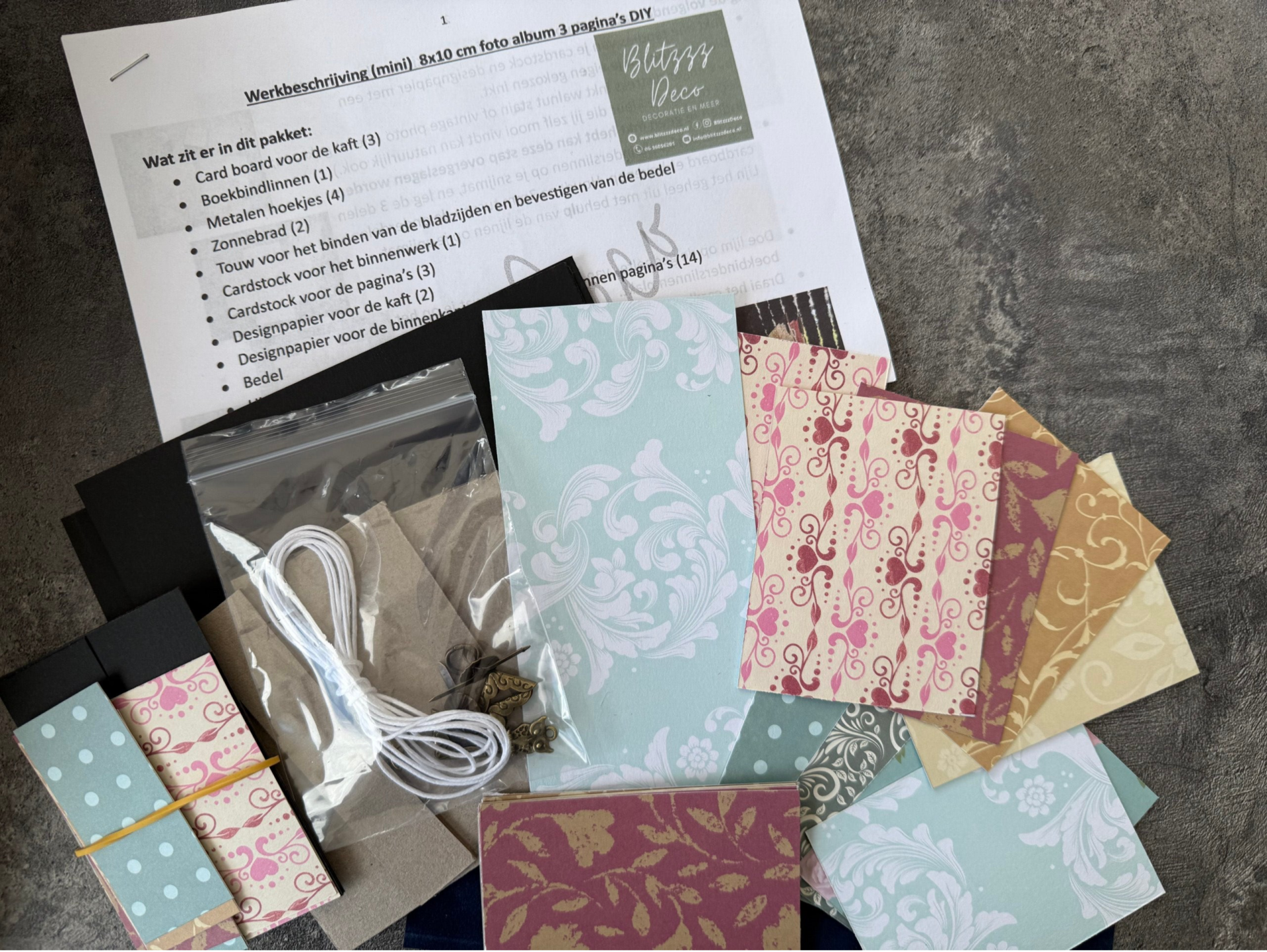 Diy mini album set 4