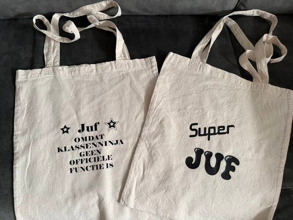 Tas juf katoen creme
