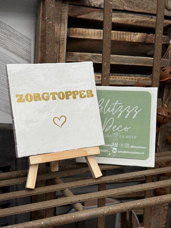 Tegeltje 10x10 zorgtopper