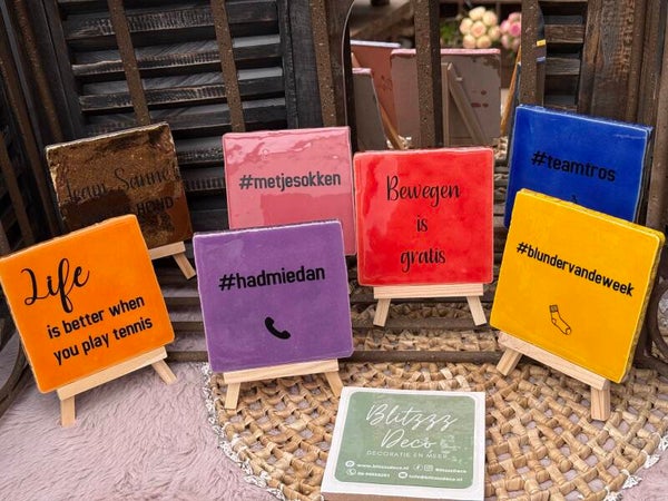 Tegeltje 10x10 gepersonaliseerd