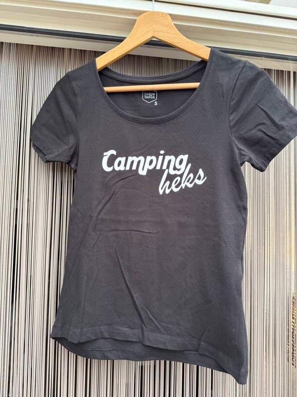 T shirt met tekst dames; camping diva