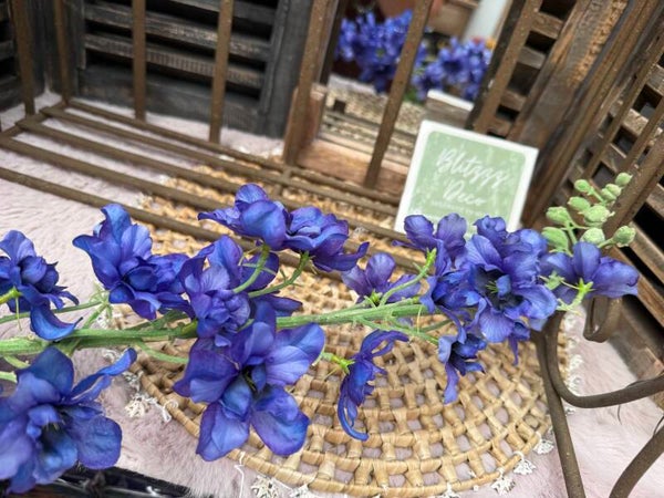 Delphinium XL blauw 125cm kunst