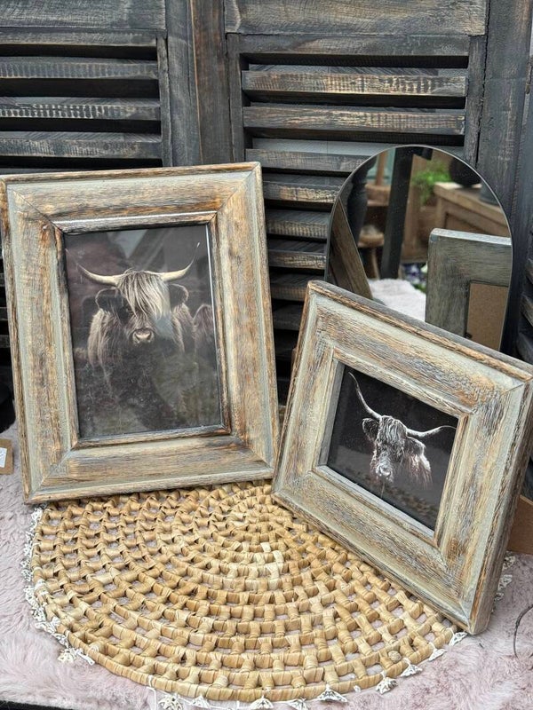 Fotolijstjes schotse hooglander set van 2