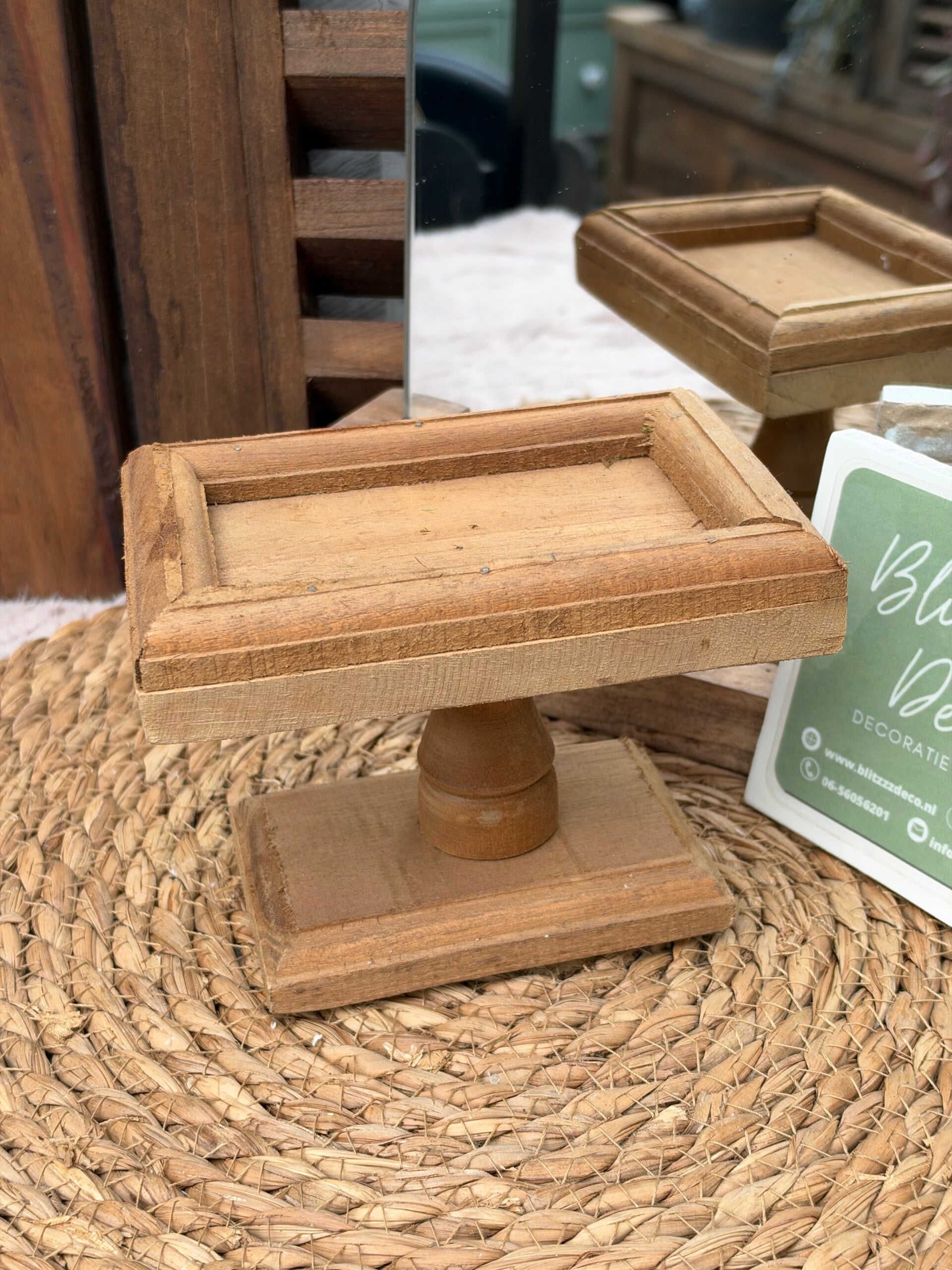 Plateau mini teak hout