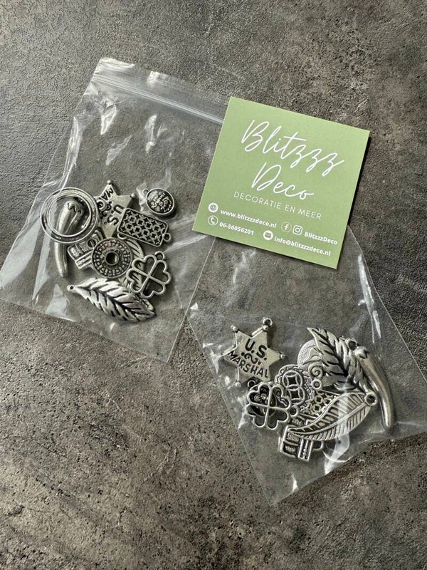 Bedels old zilver kleurig DIY