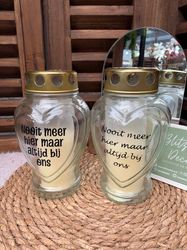 Grafkaars in glas herbruikbaar