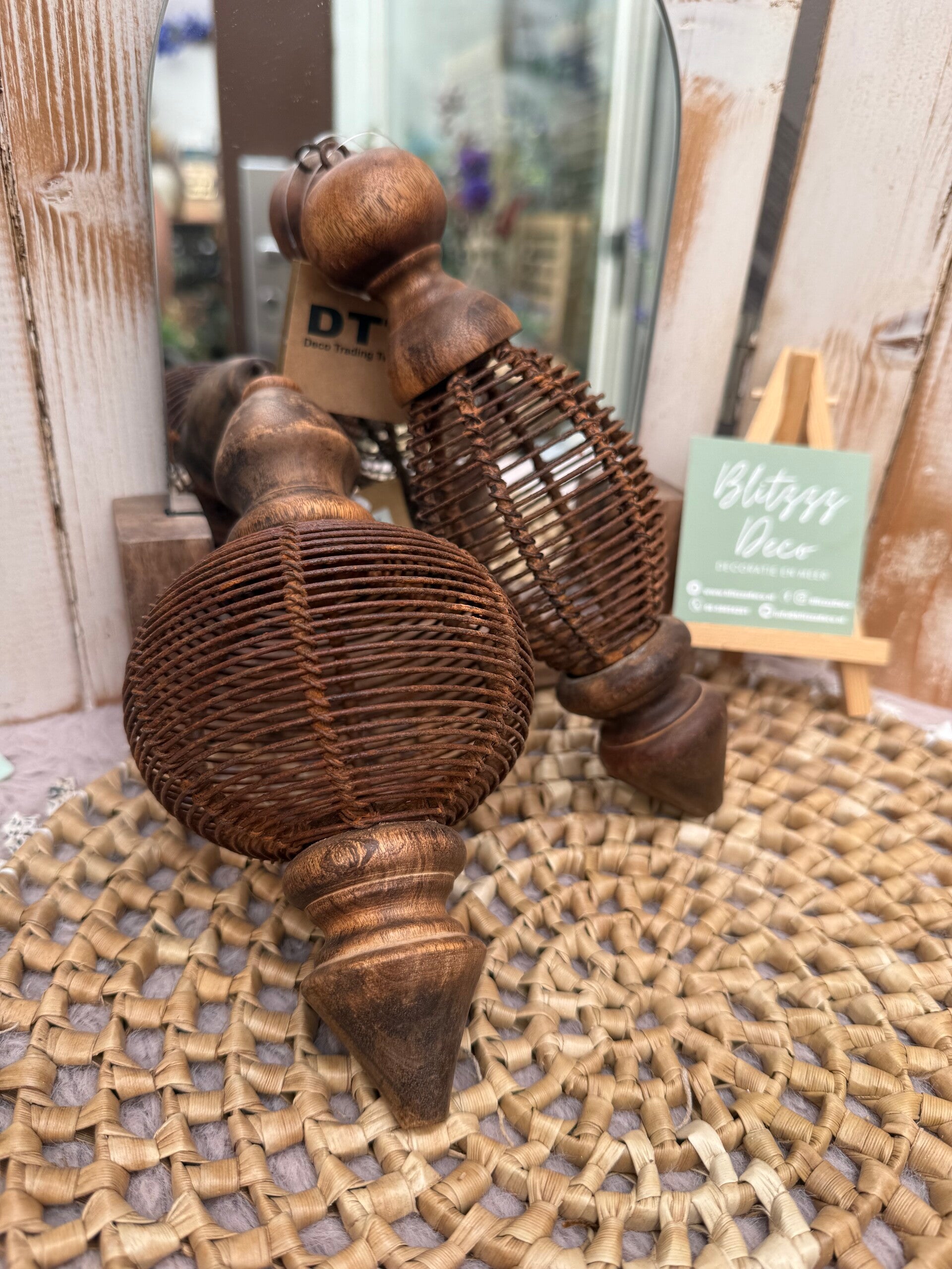 Klos roest met hout verschillende vormen