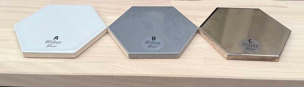 Hexagon tegeltjes ca 10x12