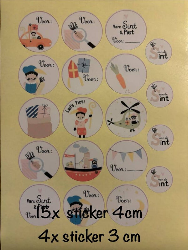 Cadeau stickers Sinterklaas