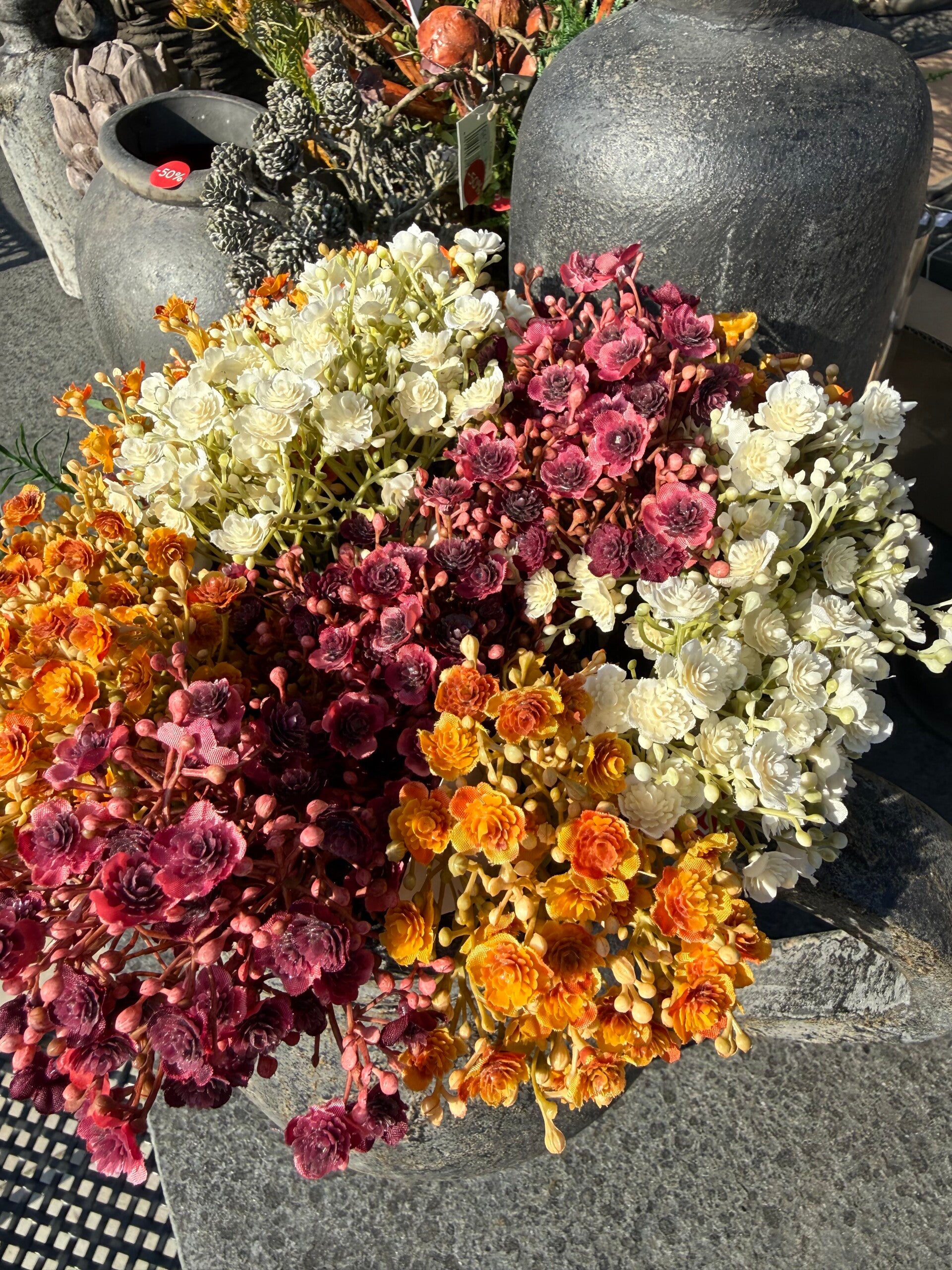 Gipskruid bosje verschillende kleuren