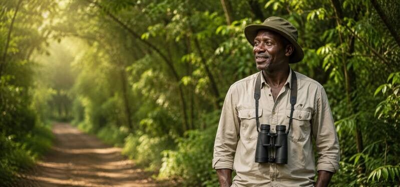 Lamin Jobaate, local Gambian bird guide
