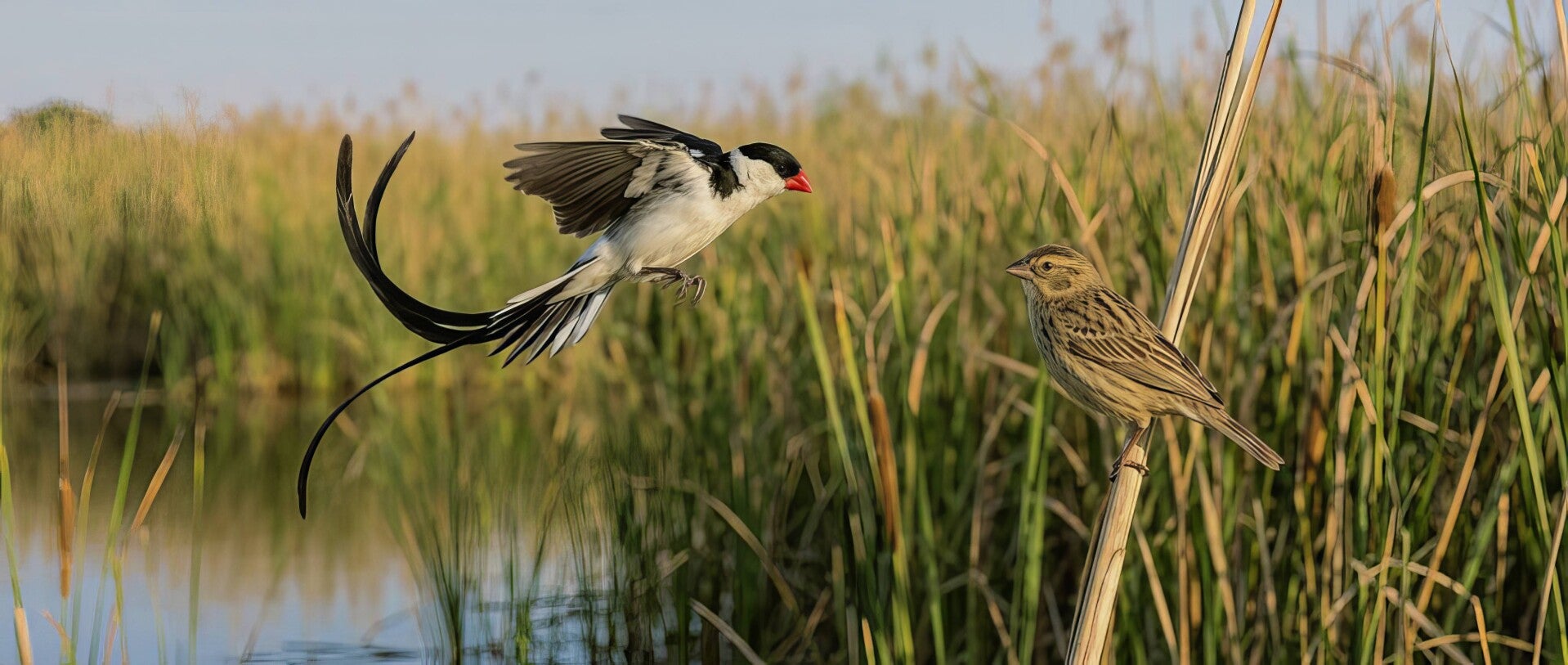 Pin-tailed Whydah in The Gambia