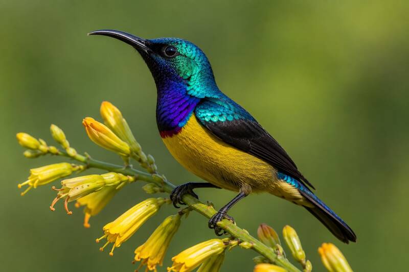 Variable Sunbird photographed on a walking birdwatching tour