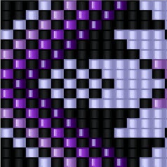  Lila-schwarz gestreiftes Design, geeignet für das Weben von modischen Armbändern.