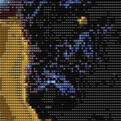 Kunstvolles Muster eines majestätischen Stiers auf einem luxuriösen blauen Hintergrund.