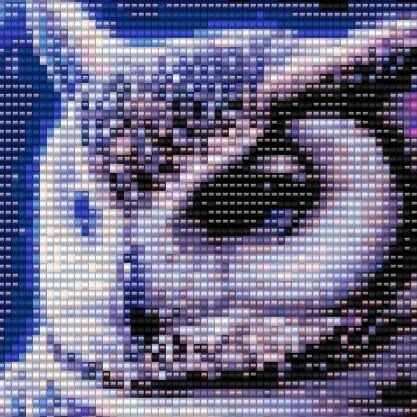 Auf dem Mond sitzt eine Eule, umgeben von strahlenden Sternen im nächtlichen Himmel.