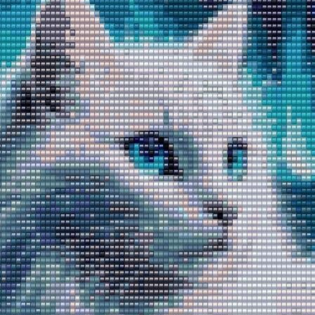 Muster einer eleganten weißen Katze mit strahlend blauen Augen.