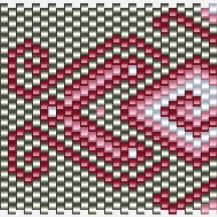 Stilvoller Hintergrund in Pink und Silbern mit einem Diamantmuster, perfekt für kreative Häkelmuster-Vorlagen.