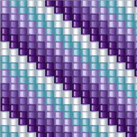 Streifenmuster in Lila und Blau, perfekt für kreative Armbandgestaltung.