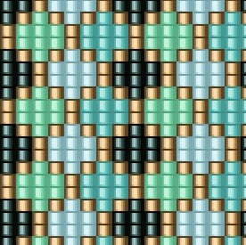 Streifenmuster in Blau und Grün, perfekt für kreative Armbandgestaltung.