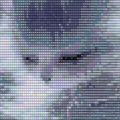  Kreuzstichmuster eines weißen Katers, umgeben von bunten Perlen, ideal für kreative Handarbeitsprojekte.