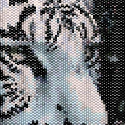 Ein Gemälde von zwei weißen Tigern, die majestätisch in einer natürlichen Umgebung posieren.