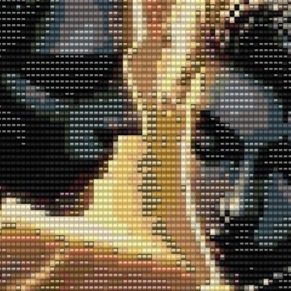  Design eines Paares mit Rosen, das die Schönheit des Perlenwebens einfängt.