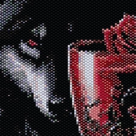  Detailreiches Muster eines stolzen Wolfs, umrahmt von prächtigen, blühenden Rosen.