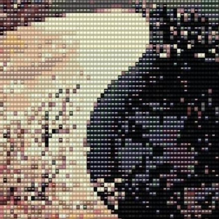  Elegantes Yin Yang Bild, ideal für kunstvolle Handarbeiten und stilvolle Dekoration.