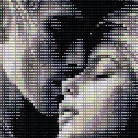  Detailreiches Muster eines Mannes und einer Frau in harmonischer Umarmung.