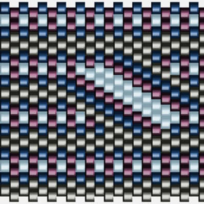 Wunderschönes Häkelmuster mit einem eleganten diagonalen Woven-Design in sanften Farben.