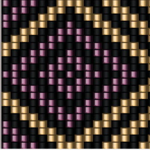 Diagonal gestreiftes Muster in Schwarz und Lila, perfekt für kreative Armbandgestaltungen.