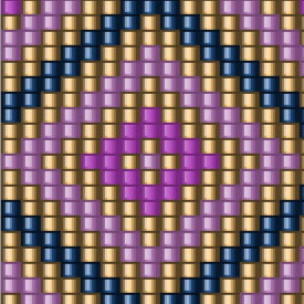 Lila-schwarzes Streifenmuster, perfekt für kreative Armbandwebprojekte.