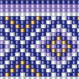 Ein stilvoller gewebtes Muster in lila und gelb, verziert mit einem ansprechenden, eleganten Muster.