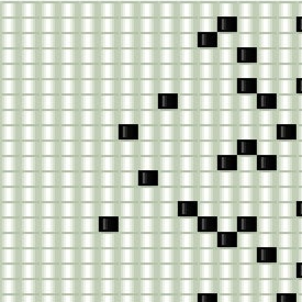 Schwarz-weißes Muster mit quadratischen Formen, ideal für Armband-Webprojekte.