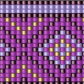 Stilvolles geometrisches Design in Lila und Gold, das Raffinesse vermittelt.