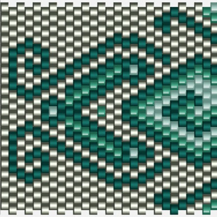 Stilvoller Hintergrund in Grün und Weiss mit einem Diamantmuster, perfekt für kreative Häkelmuster-Vorlagen.