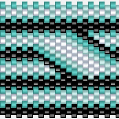  Anmutiges, grün-weißes Woven-Muster, perfekt für luxuriöse Häkelanwendungen und kreative Entwürfe.