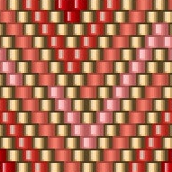 Rotes und goldigen Chevron-Muster, elegant und stilvoll, ideal für Häkelprojekte.